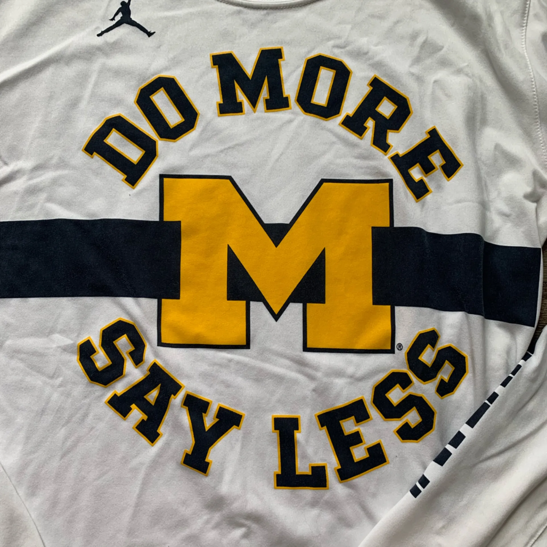 Nike White Long Sleeve Shirt U of M Do More Say Less M - Image 2