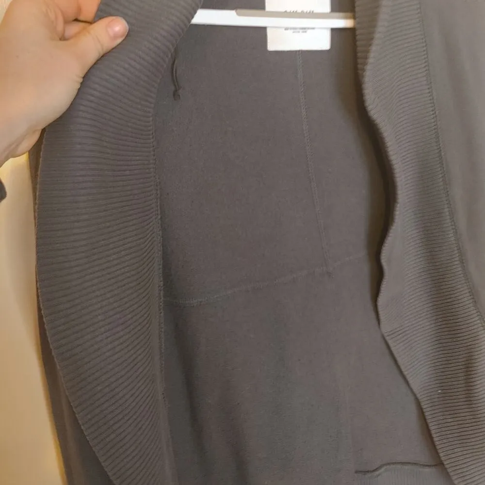 Aeropostale Size S/M Small Medium Medium Dark Grey 100% Cotton Open Cardigan - Image 7