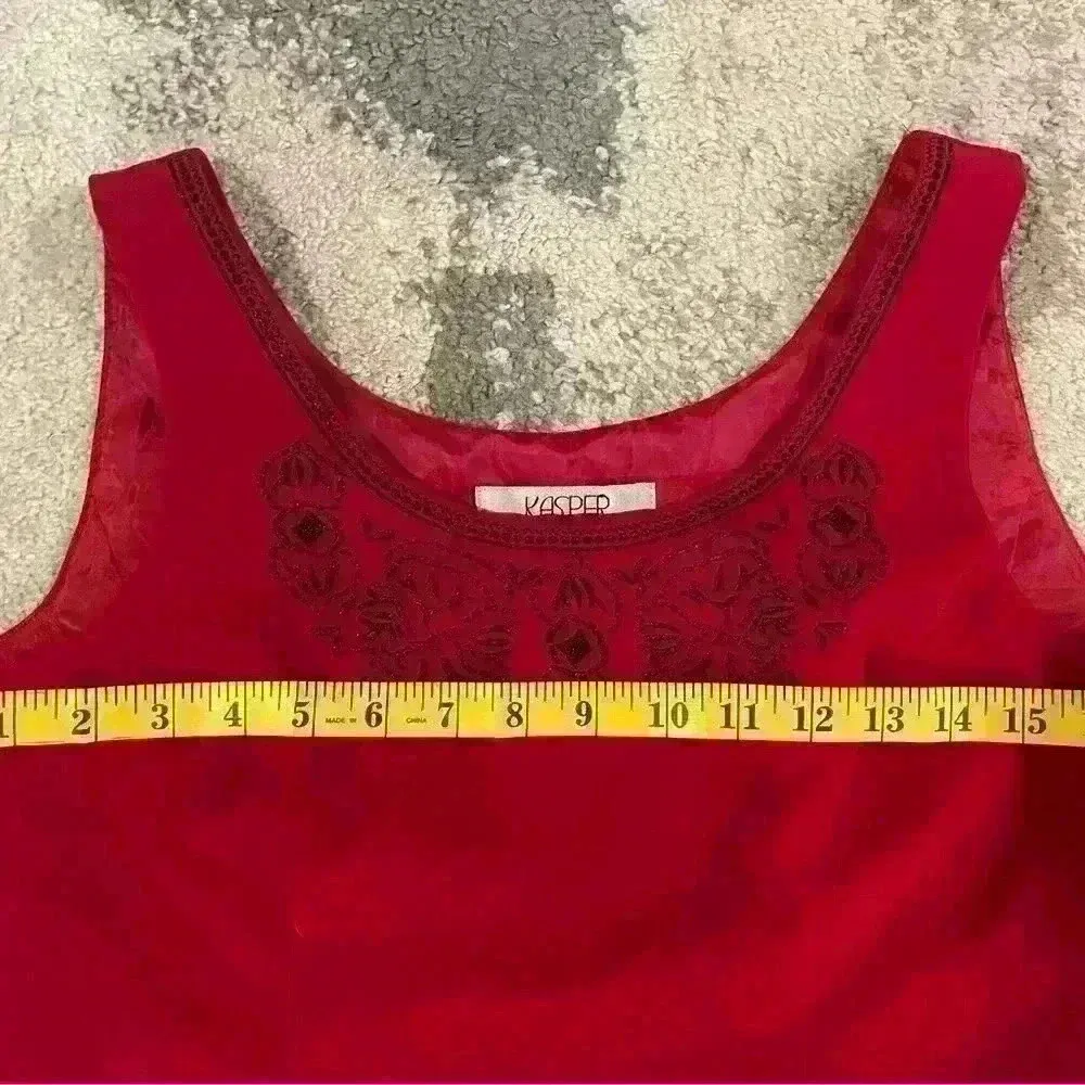 Women’s Red Kasper Blouse - Image 6