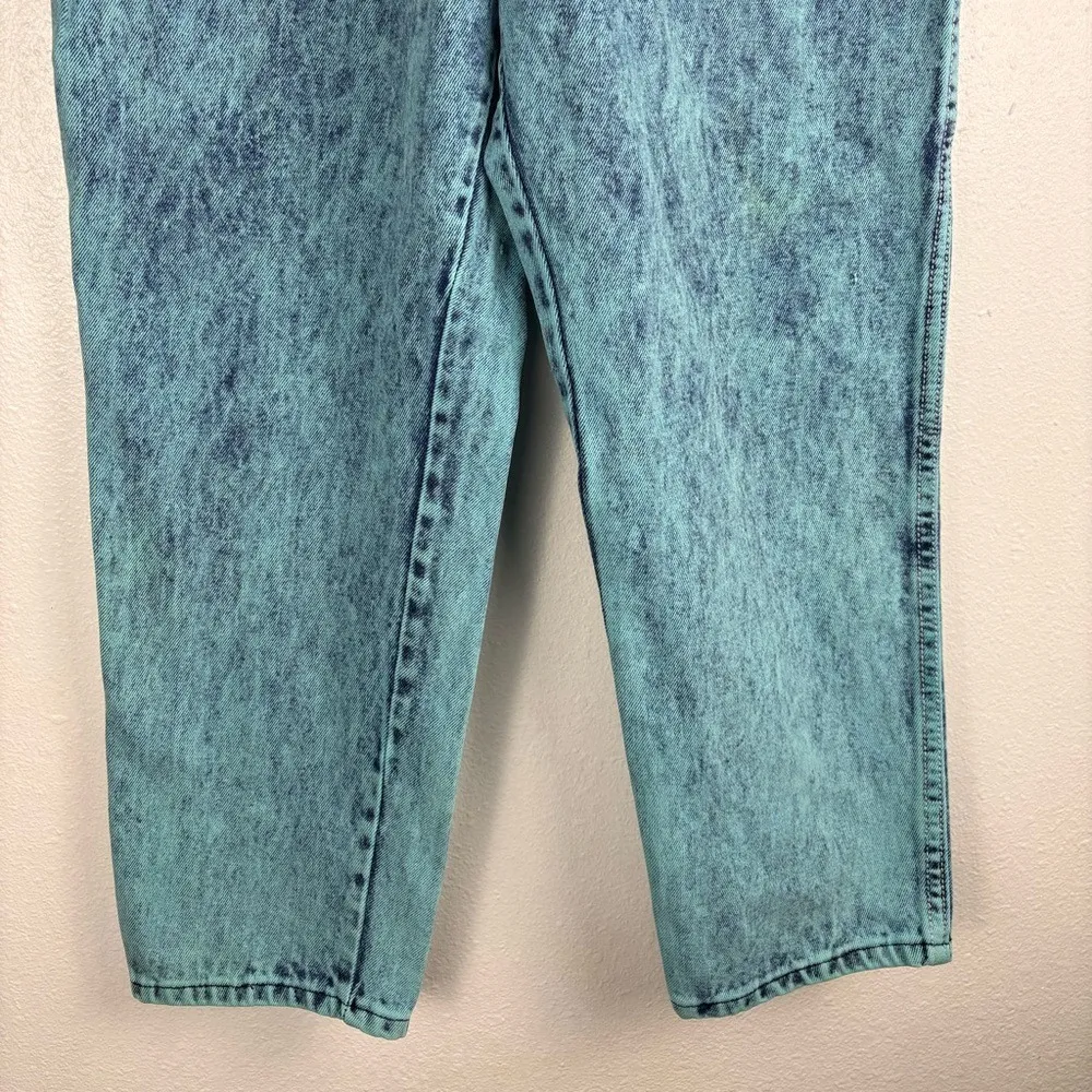 Gitano Vintage Women's 14‎ Short Blue Teal Denim Jeans High Rise Straight - Image 5
