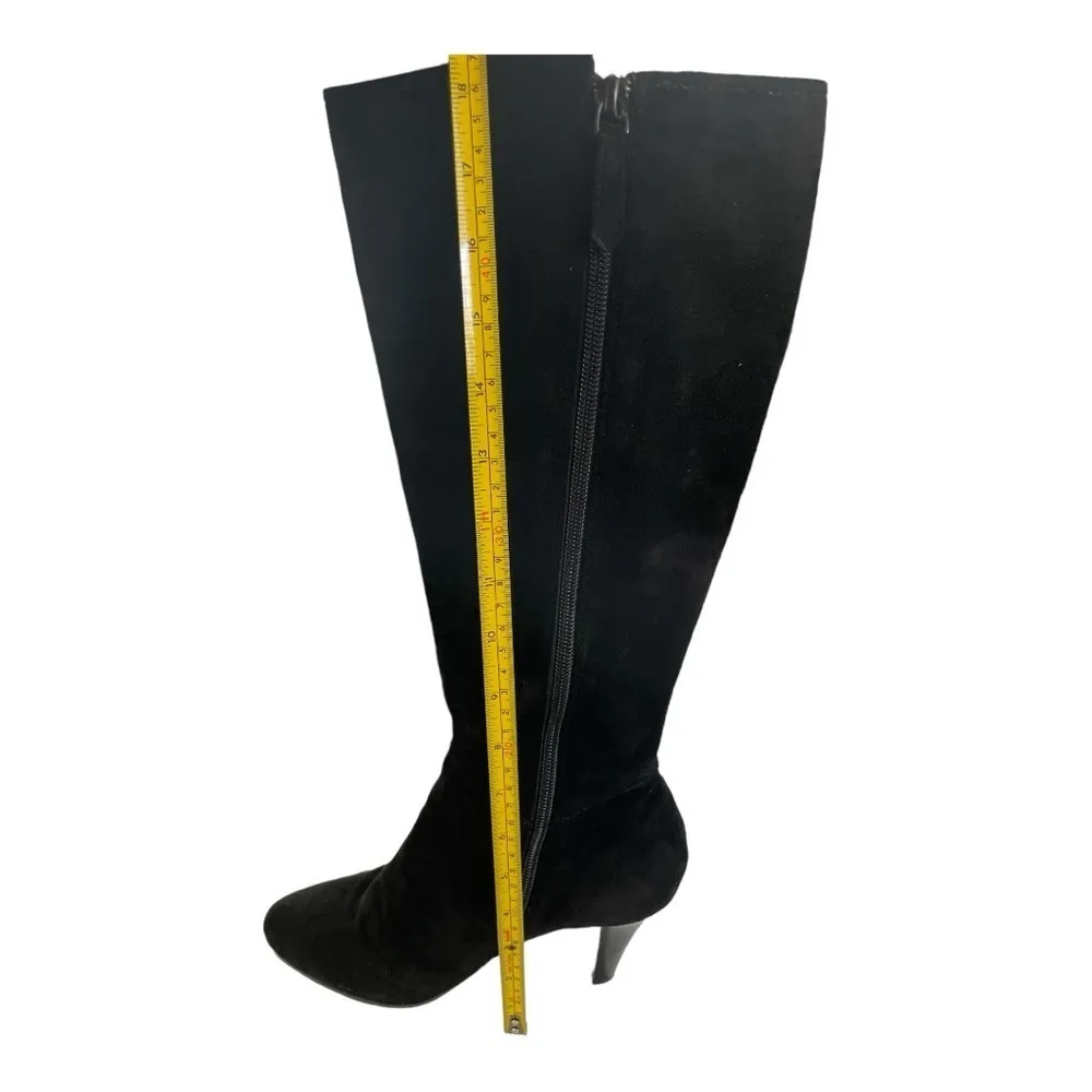 Cole Haan Nancy Nike Air Tall Black Suede Riding Boots with Tassel, size 8.5 - Image 8