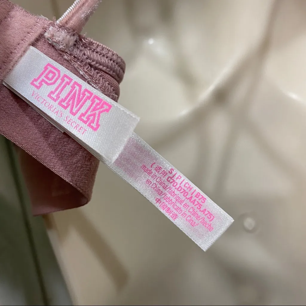 Victoria’s Secret PINK Strappy Velvet Triangle Bra size S Small - Image 10
