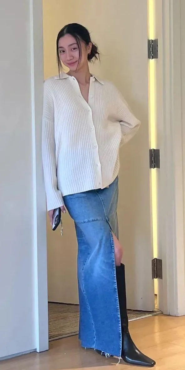 Tazz Denim Midi Skirt - Image 4