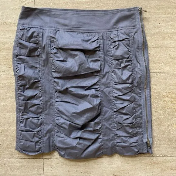 Cotton Club Size L Gray Faux Wrap Ruffle Hem Midi Skirt‎ - Image 2