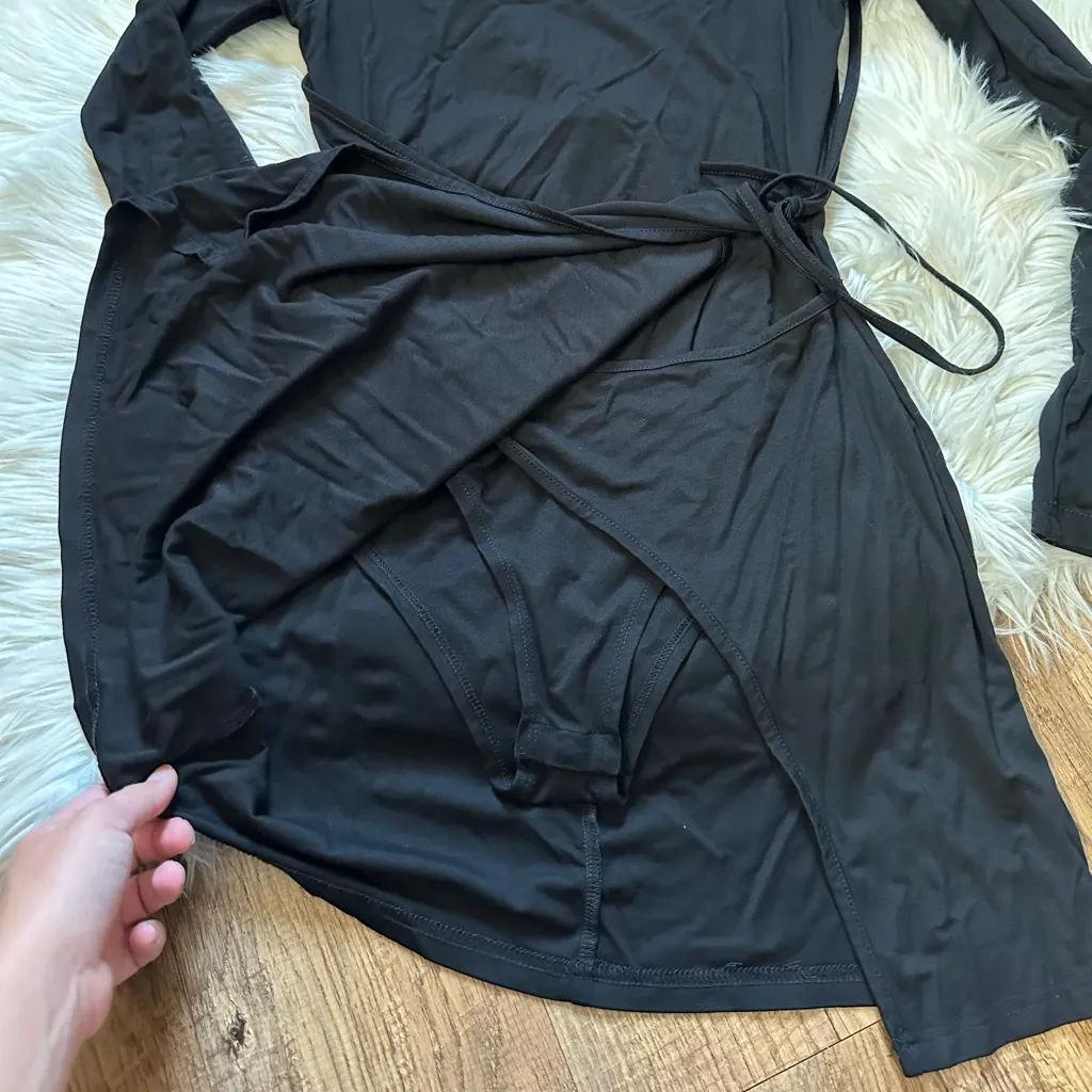 RUMORED Swan Lake Open Back Mini Dress Black Size M - Image 7