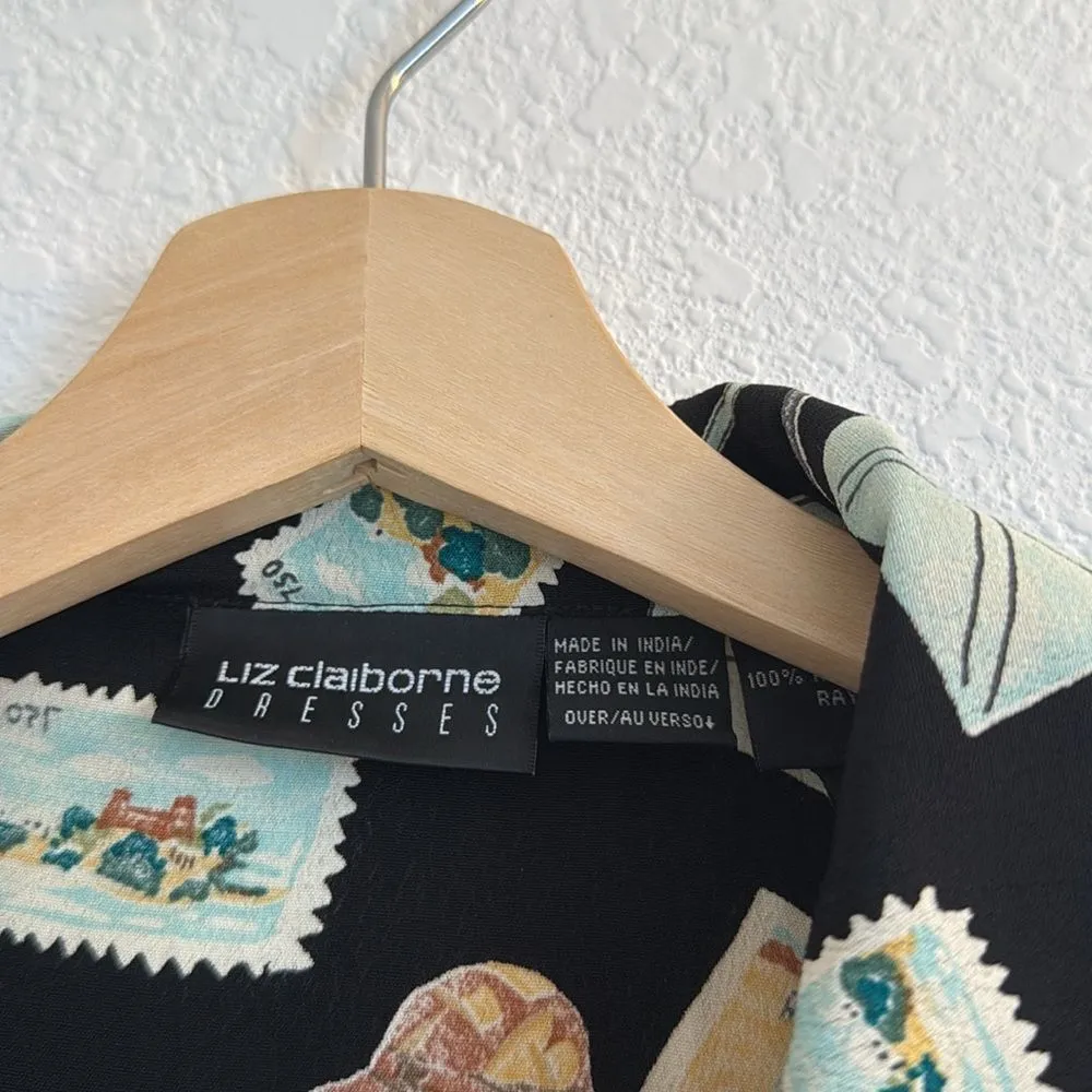 Liz Claiborne vintage tourist postcard camera button up - Image 4