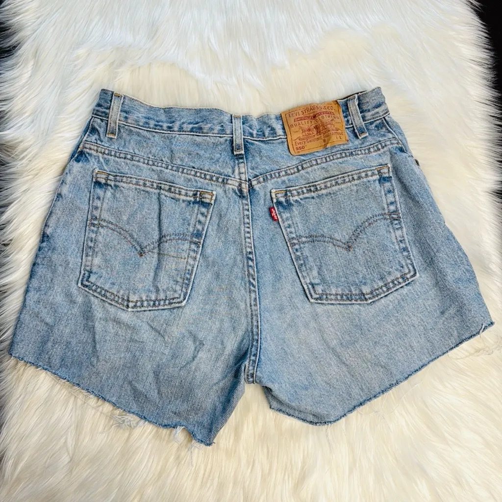 Levi's Rare Vintage 80’s 550 Relaxed Fit Cut Offs - Image 7