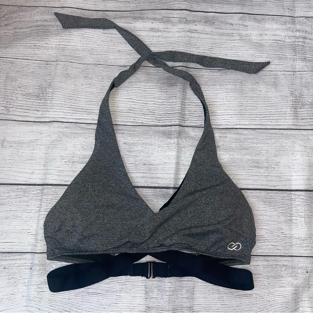 Calia Gray and Black Strappy Halter Bikini Set - Image 2