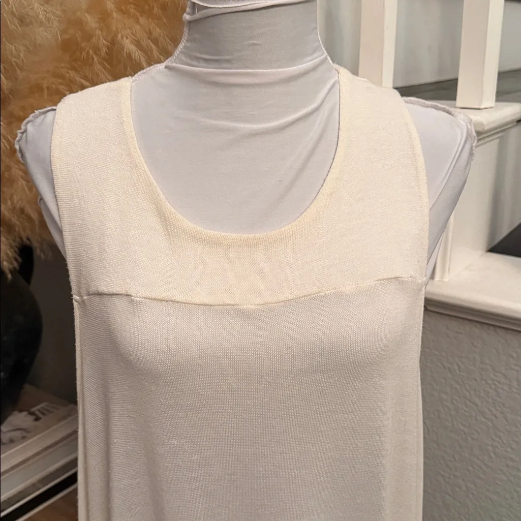 Free People Beach White Sleeveless Resort Wear Maxi Dress Size Medium - Image 2