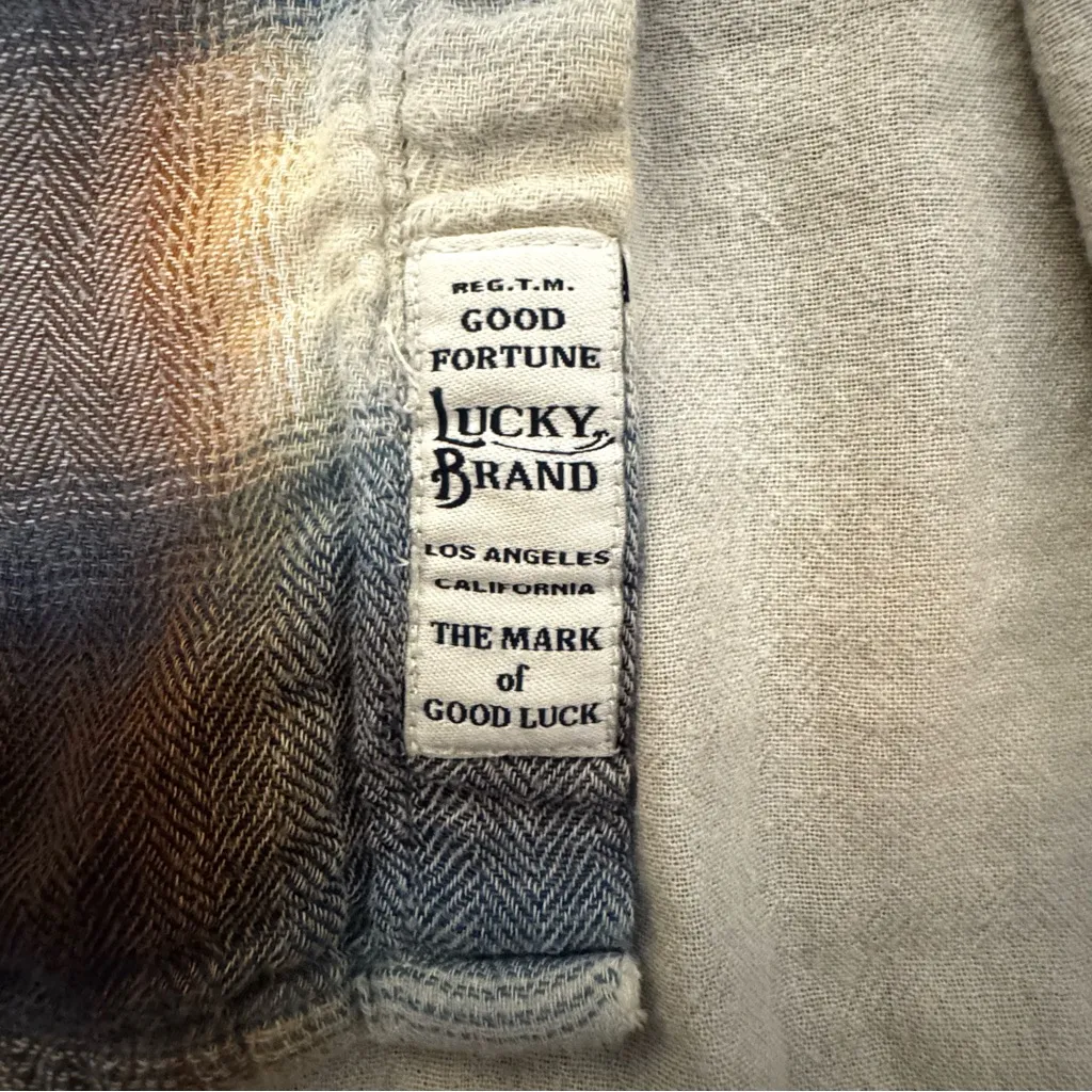 LUCKY BRAND flannel snap closure top, size XXL - Image 11