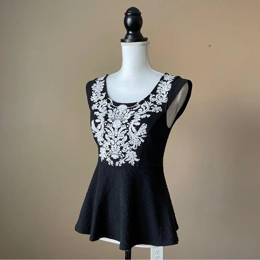 FREE PEOPLE | Black Wallflower Peplum Top Sz XS - Image 24