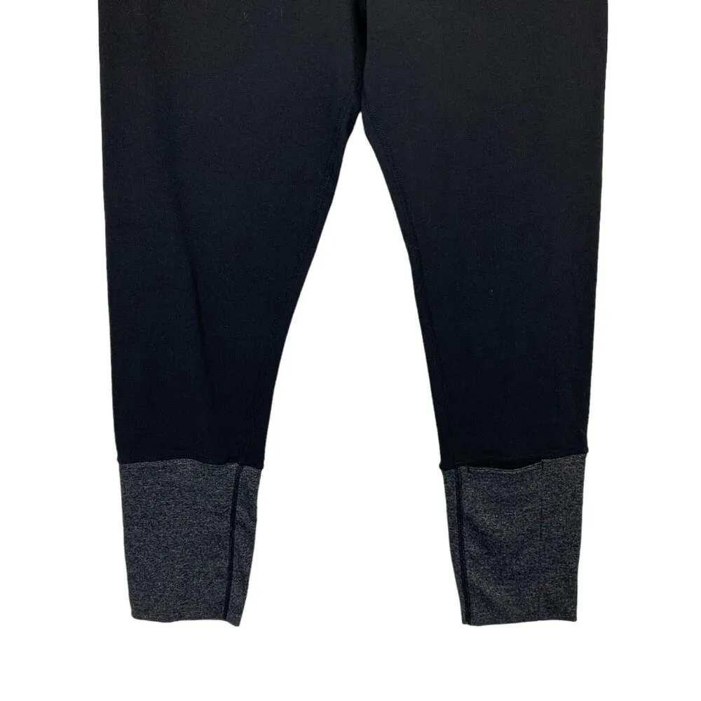 Lululemon Crop Leggings Black Gray Colorblock High Rise Athletic 6 - Image 3