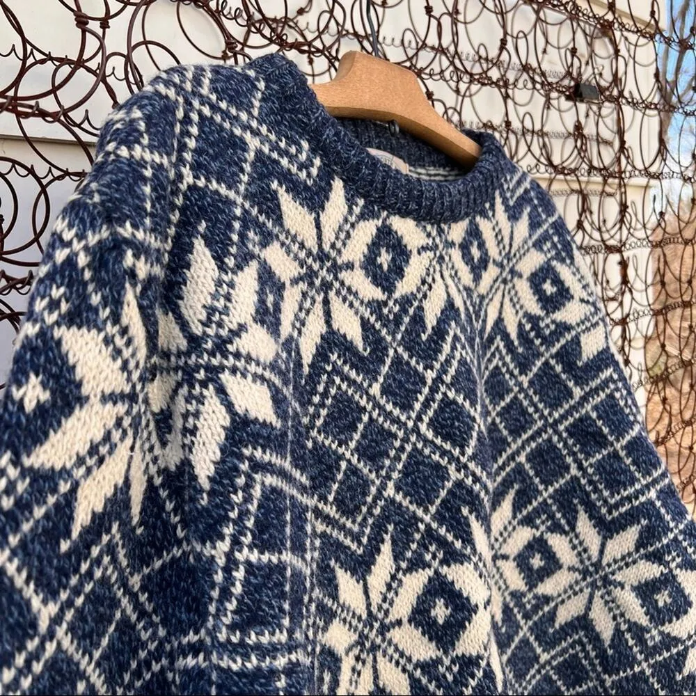 Vintage Royal North Mills outfitters USA wool knit fair isle sweater XL? Gray - Image 2
