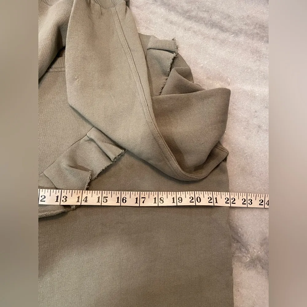 NWOT Free People Size S Sage Ooh La Ruffle Yoke Long Sleeve Raw Hem Sweatwhirt - Image 12