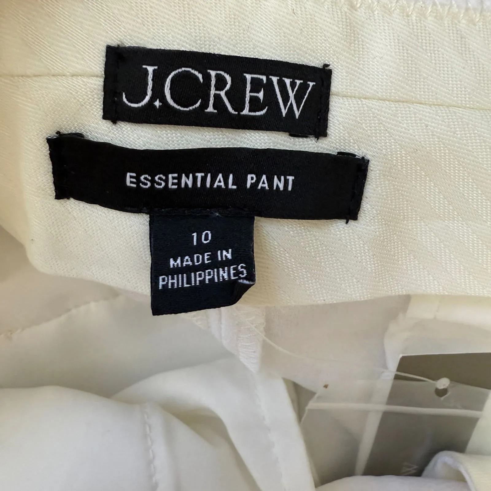 J.Crew Essential sz 10 Pants White Tailored Trousers Luxury Minimalist Preppy - Image 4