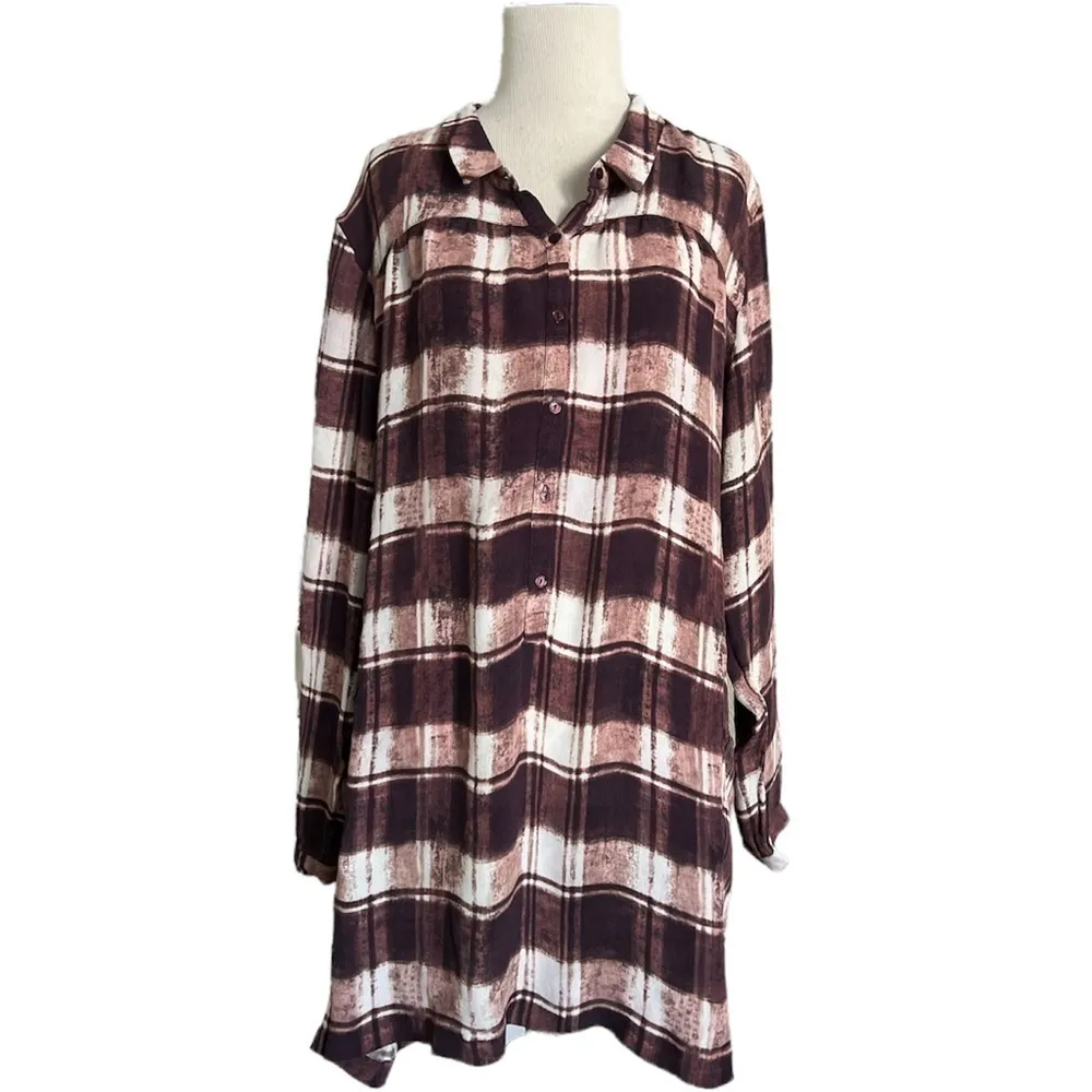 Garnet Hill Viscose Plaid Pocket Tunic | 16 - Image 2