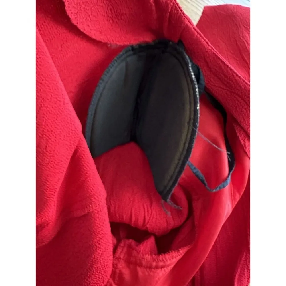 Vintage Scarlett Mother of the Bride Red Dress Roses Long Sleeve Size 14 NWT - Image 14