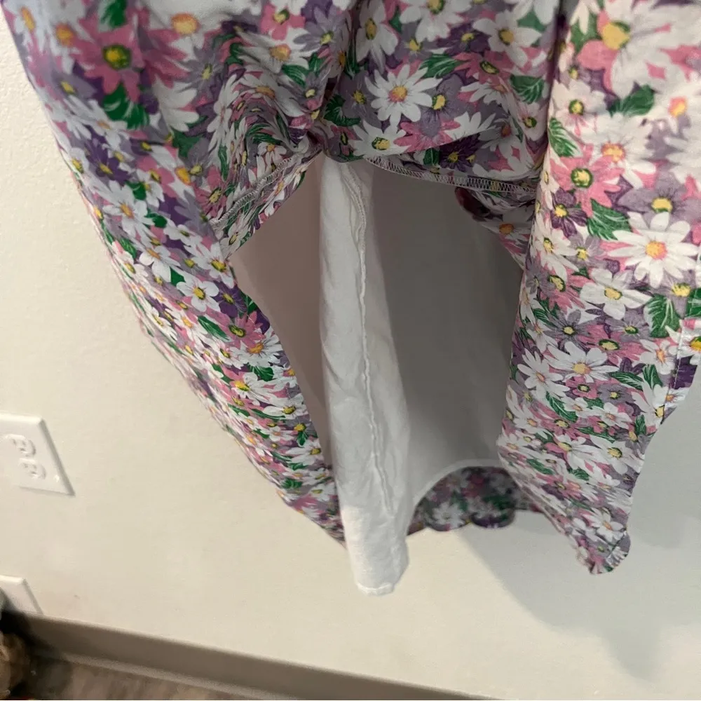 Sympathique Cotton Floral Sleeveless Crisscross Open Back Fit & Flare Sundress L Pink Size L - Image 10