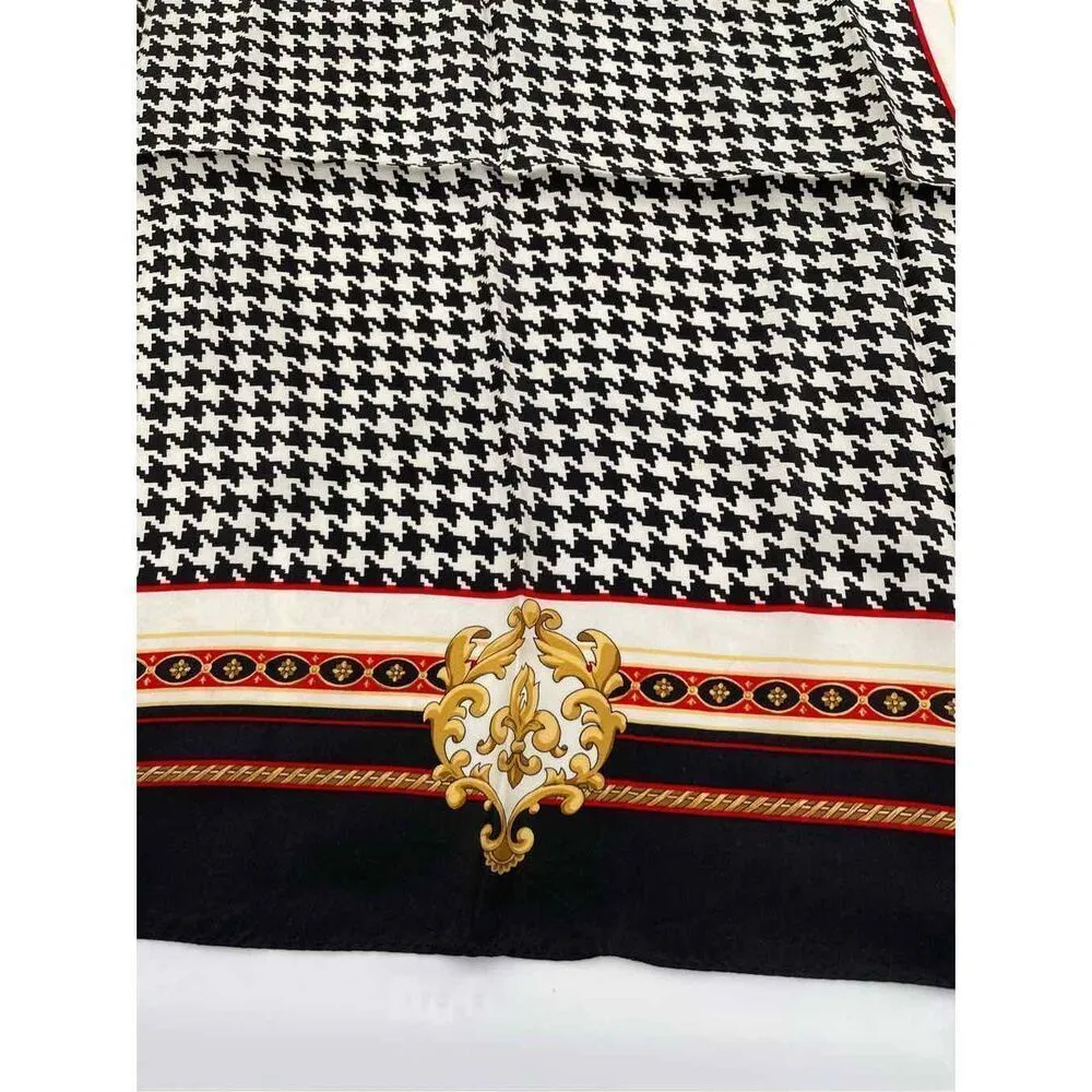 BAAR & BEARDS 100% silk scarf. 30.5” X 30.5” Black - Image 3