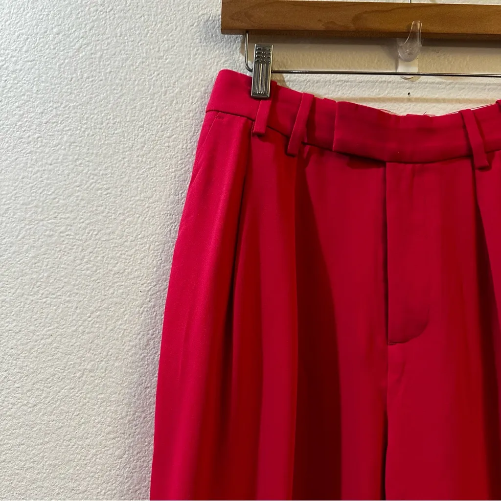 L'Academie Alise Trouser in Fuchsia Pink Size M High Rise Wide Leg NWT - Image 4