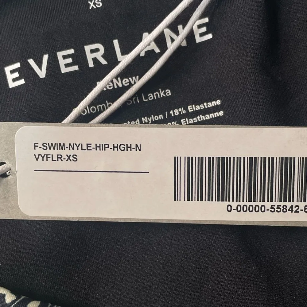 Everlane The High Rise Hipster Bottom Navy Blue Pff White Size XSmall - Image 7