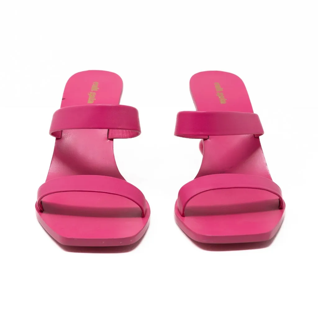 Cult Gaia Meta Slide Stone Sculptural Heel Open Toe Sandals High Heels Shoes  - Image 2