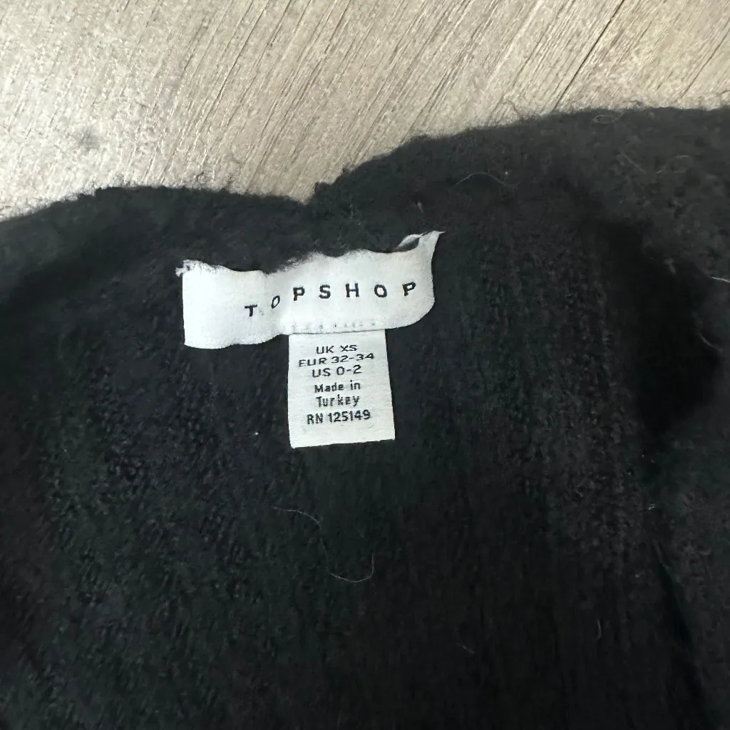 Black Chunky Cardigan Topshop - Image 2