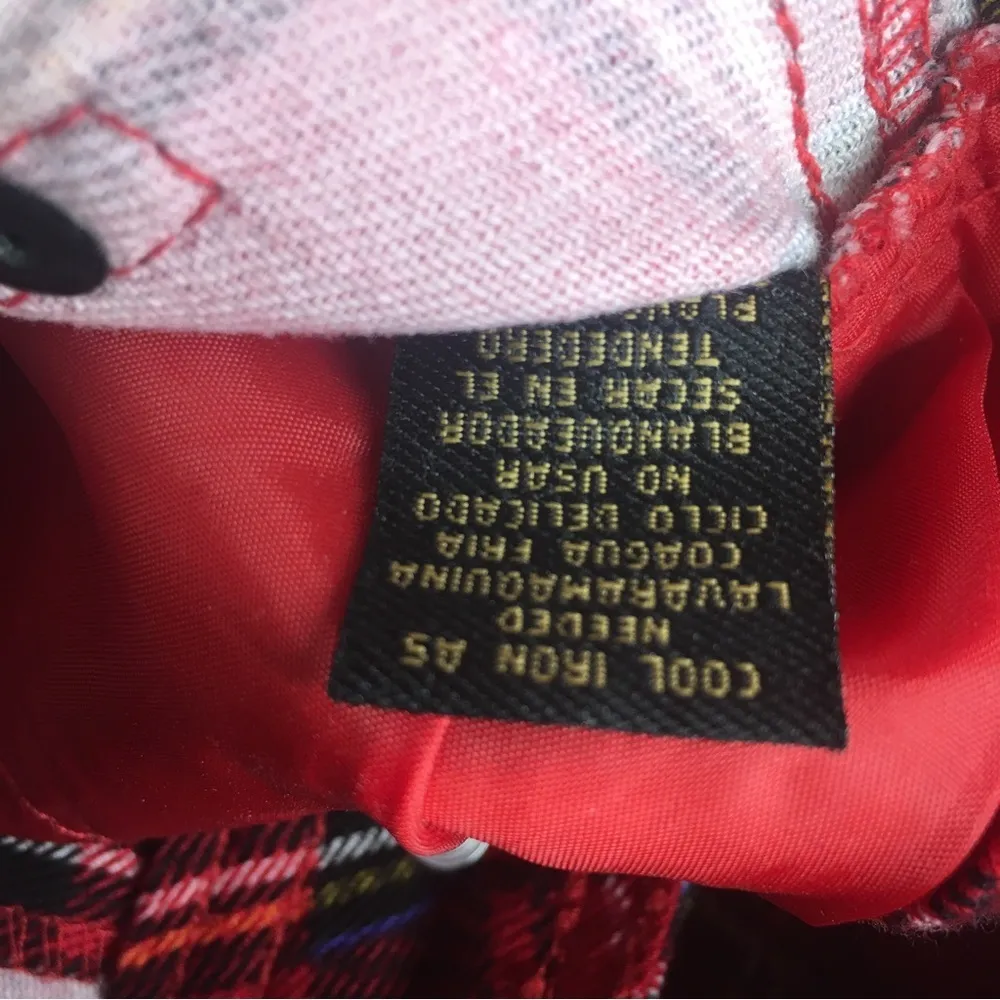 Vintage Connection 18 Tartan Red Plaid Skinny Pants 28 Waist Dark Academia Size 24 - Image 4