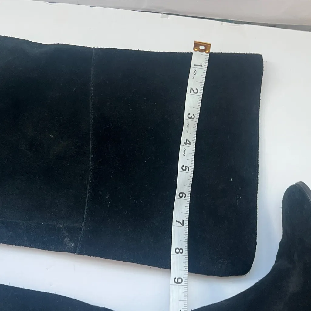 Aldo Womens Boots Black Real Suede Over The Knee Haskova Size 8.5 Pointed Toe - Image 6