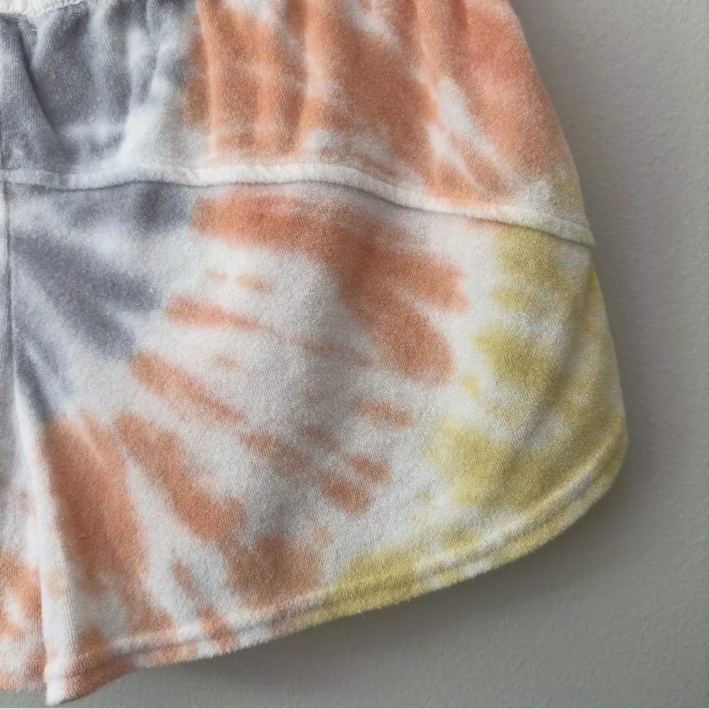 Young Fabulous & Broke Terrycloth Tie Dye Shorts Drawstring Waist Pockets summer - Image 5