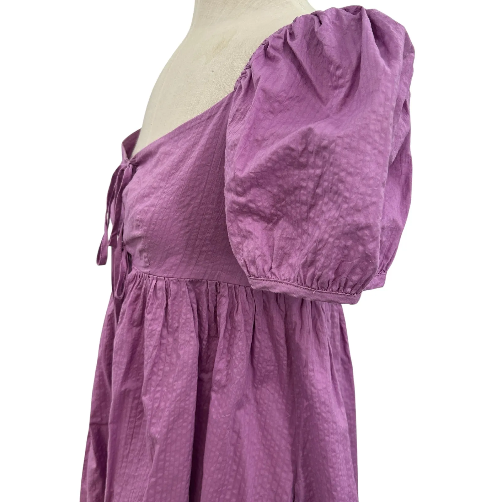 Ciao Lucia Ischia Dress Mini Puff Sleeve Orchid Purple Pink Size XS - Image 6