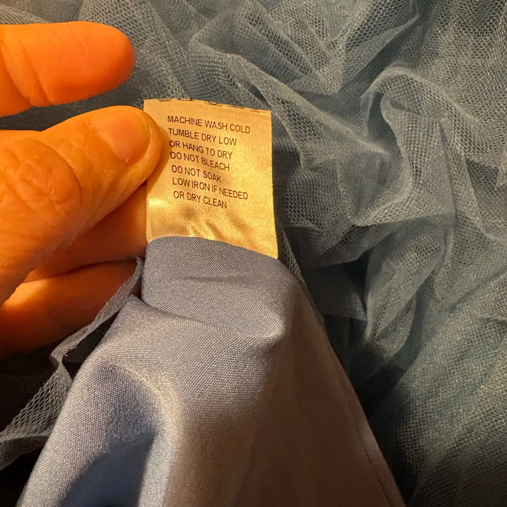 Ivy City Co. Blue Tulle Midi Dress Size M - Image 9