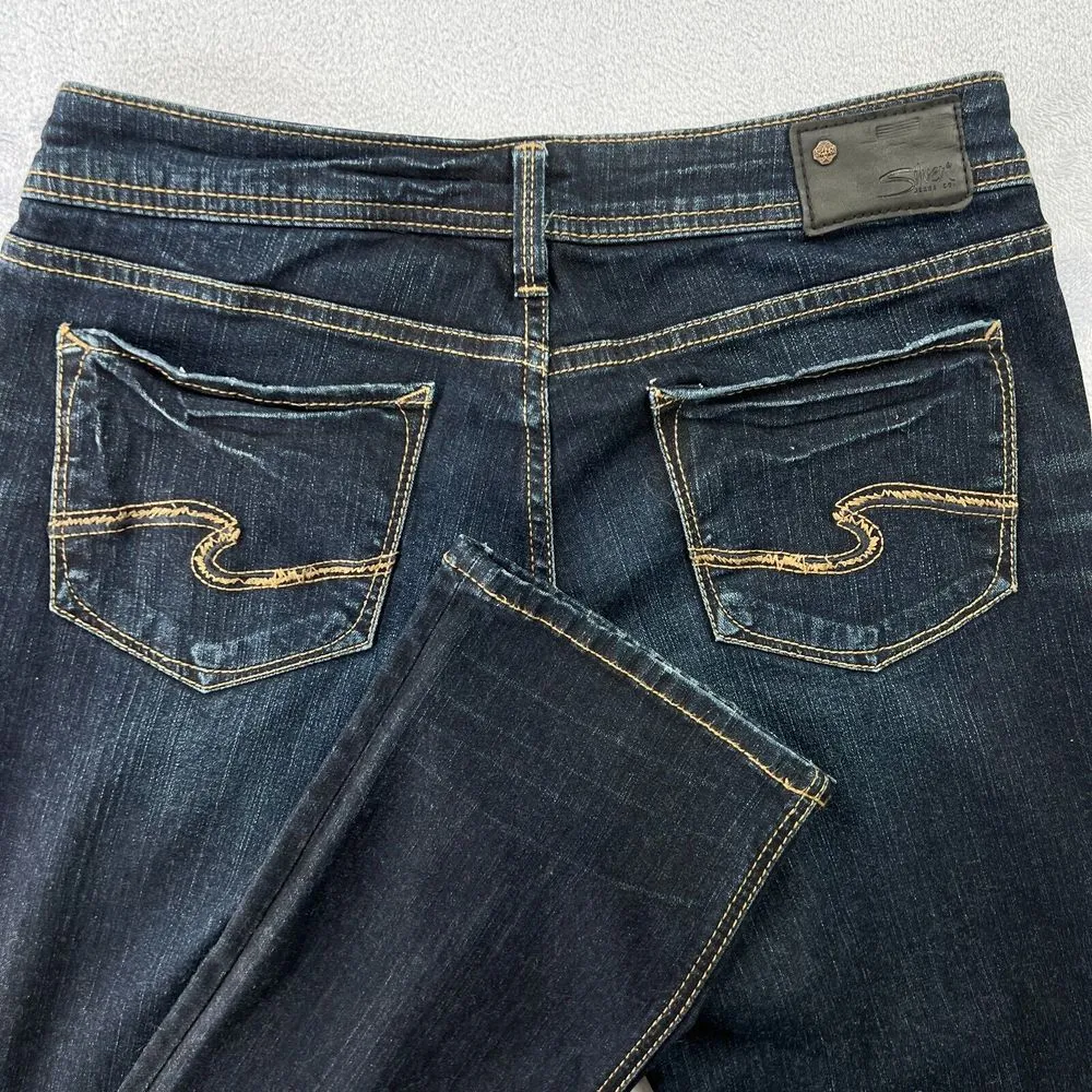 Silver Jeans Co. Aiko Mid Rise‎ Straight Leg Jeans Women's 27/30 Western - Image 6