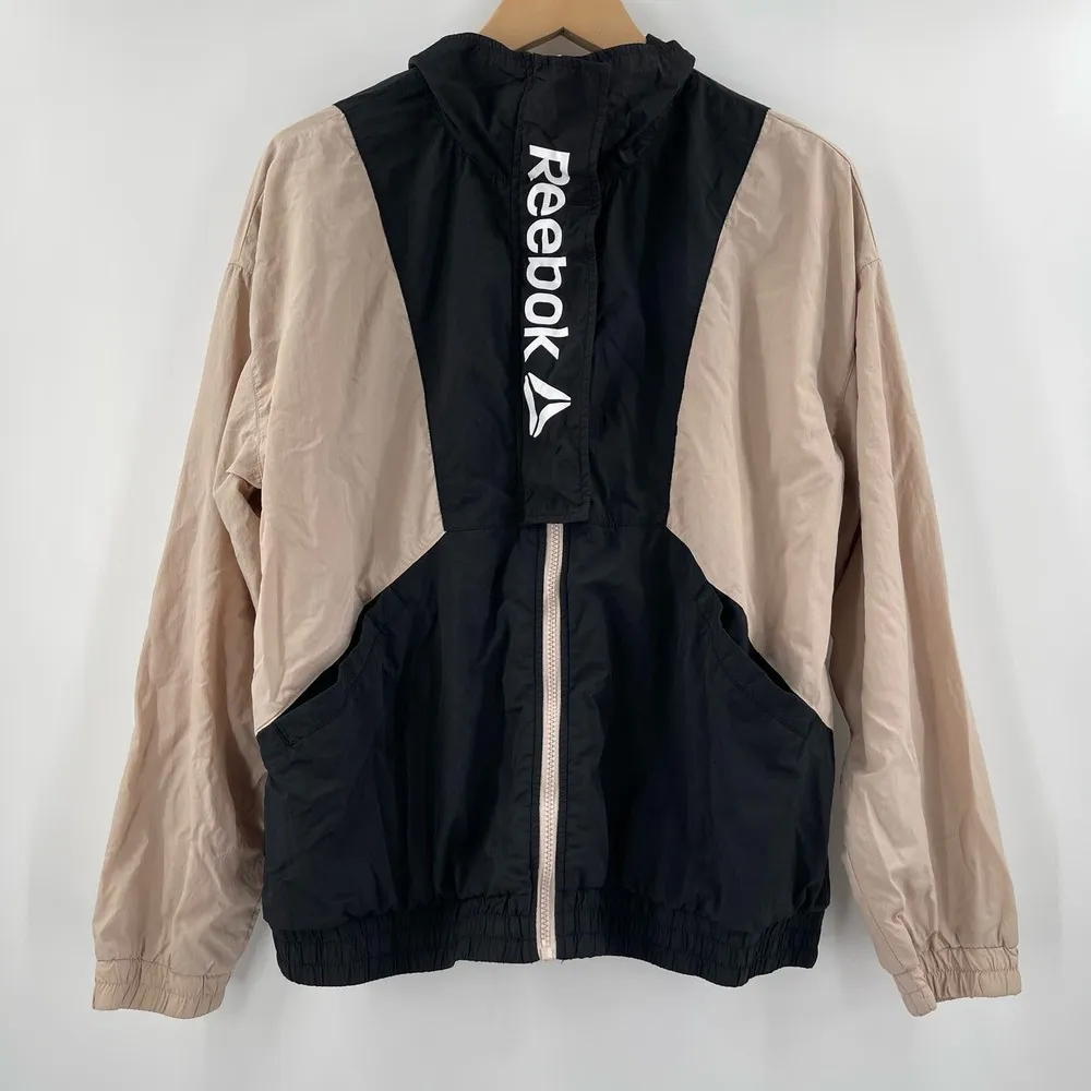 REEBOK Windbreaker Jacket Womens Size Large Zip Up Focus Track Pocket Athleisure - Image 15