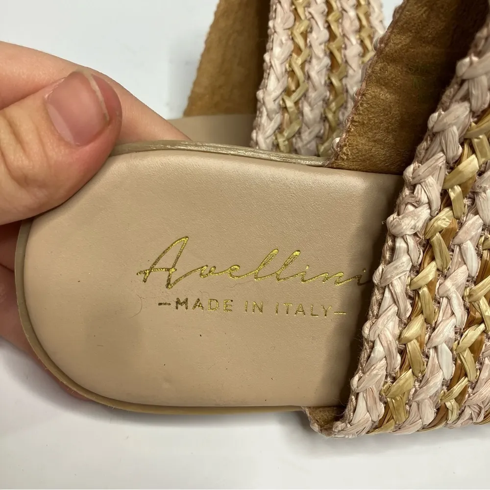 Avellini slide sandals made‎ in Italy size 9 Tan - Image 6