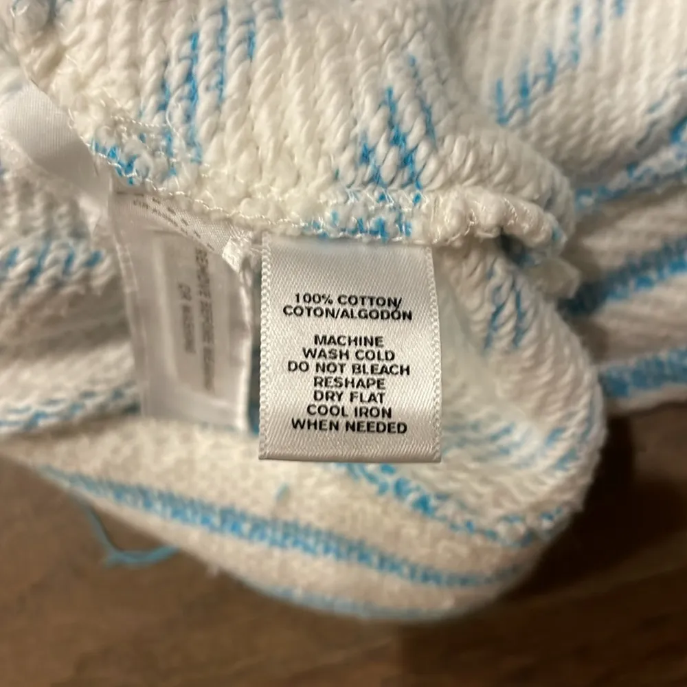 Lou and Grey Blue Striped Terrycloth Shorts - Size XXS - Image 6