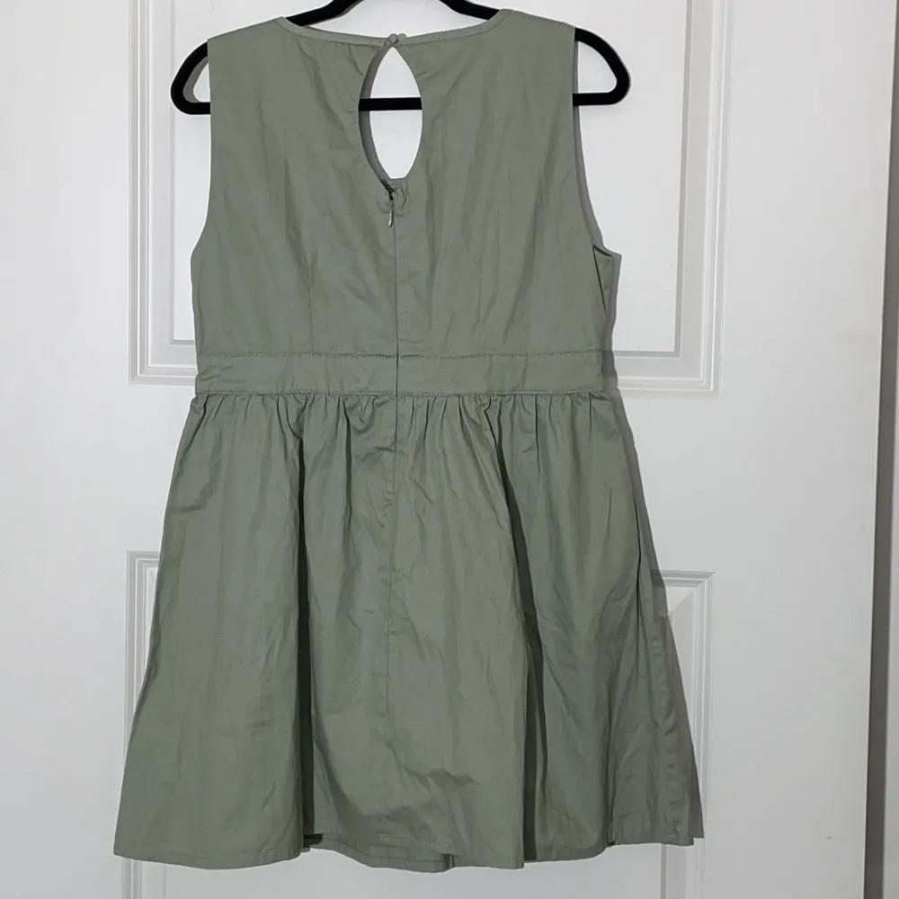 KIUP Mini Dress Peter Pan Collar Large Green - Image 2
