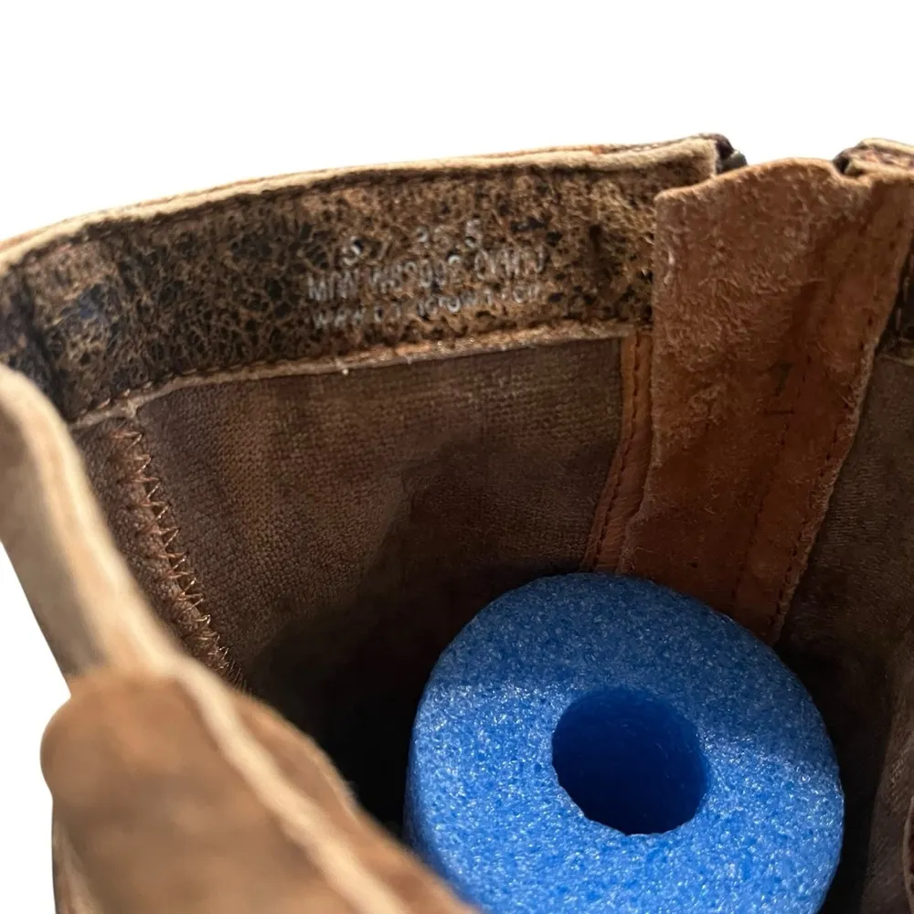 BORN Crown W82092 Gilmore Factory Distressed Leather Tall Riding Boots, Sz 5.5 Brown - Image 15