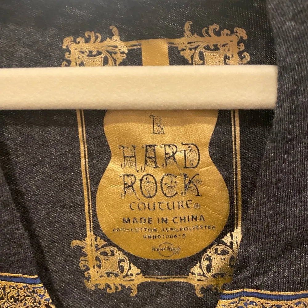 Hard Rock Couture Metallic Gold Guitar Logo San Francisco Graphic Tee Shirt - Image 3