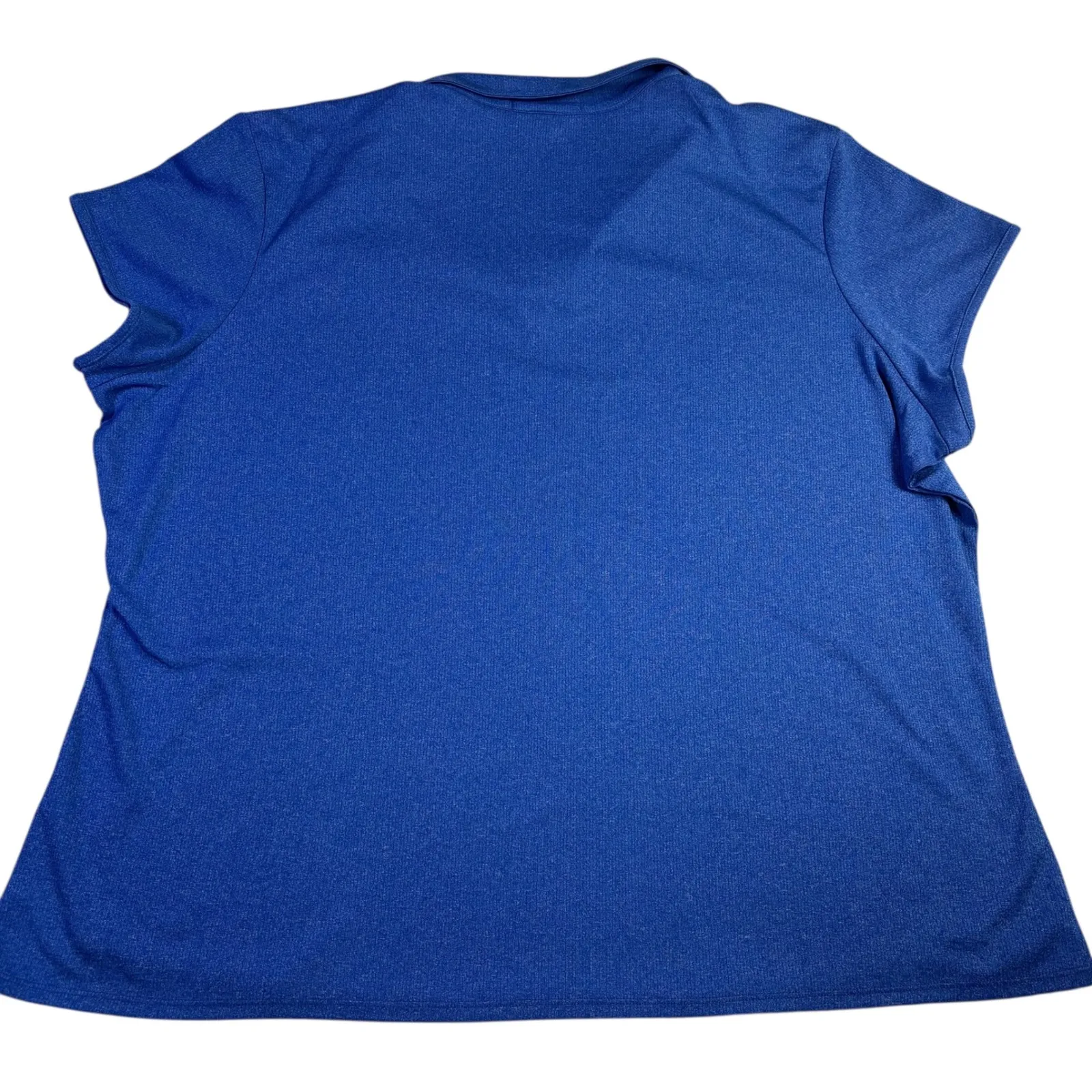 Port Authority Ladies Royal Blue Heathered Polo Shirt Short Sleeve V-Neck Sz 4XL - Image 2