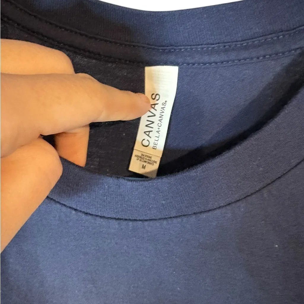 Bella Canvas Navy Blue Christmas Graphic Tee - Image 2