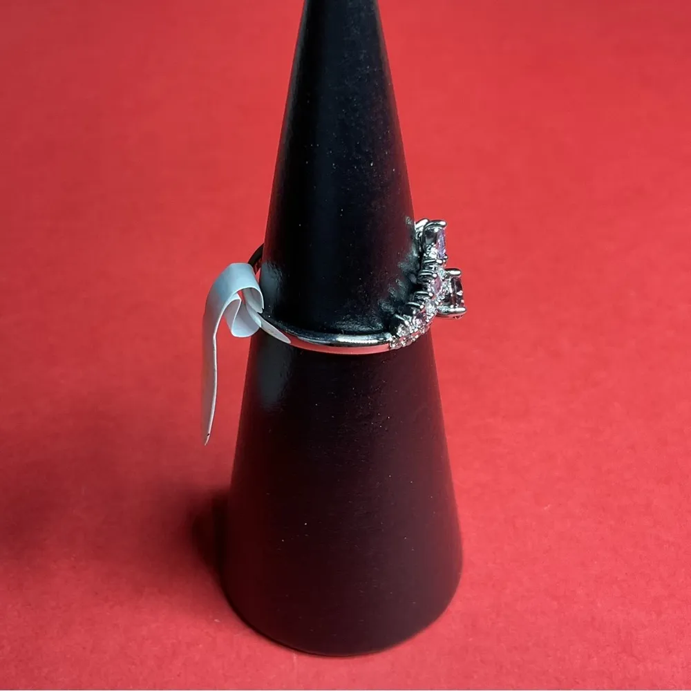 Bomb Party RBP7444 “Classically Yours” Cubic Zirconia on Rhodium Size 7 Ring NWT Silver - Image 2
