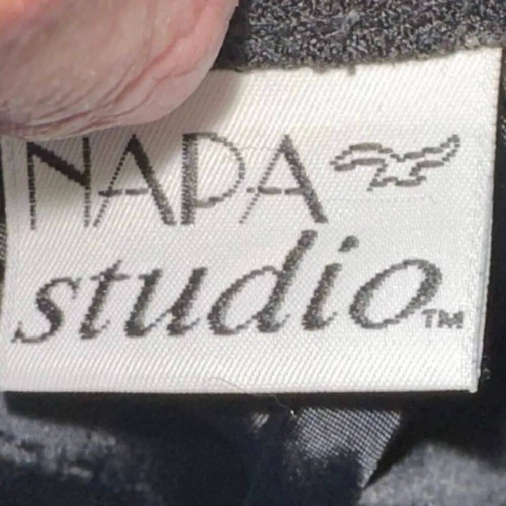 Napa Studio Vintage Black Wool Blend Skirt Size 10 - Image 3