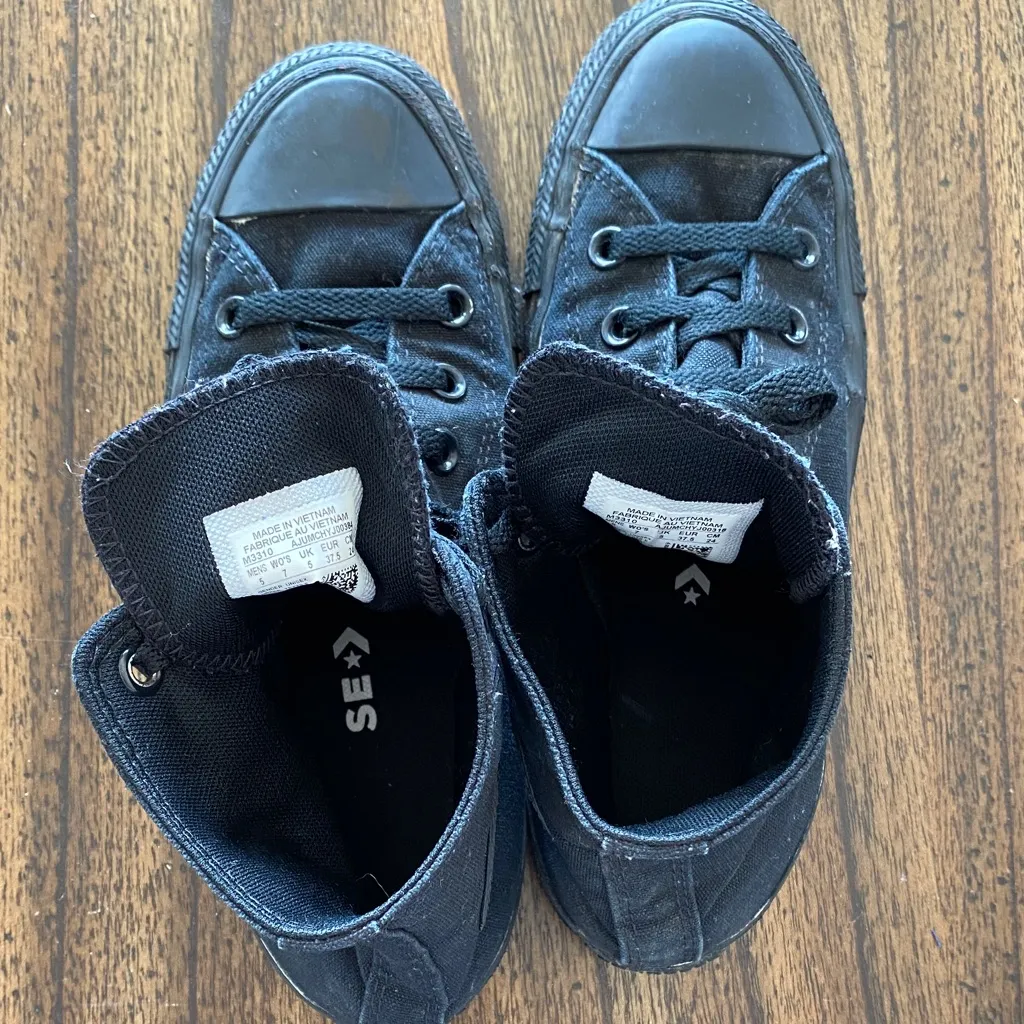 Converse  All Star Black High-Top Sneakers W7 M5 - Image 7