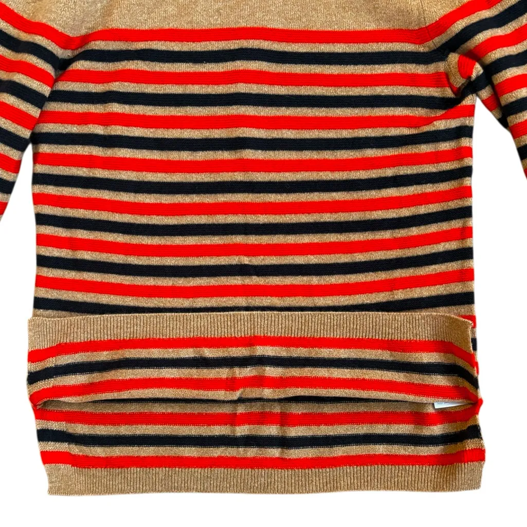 EUC J. Crew 100% Cashmere Striped Sweater Size XS - Image 5