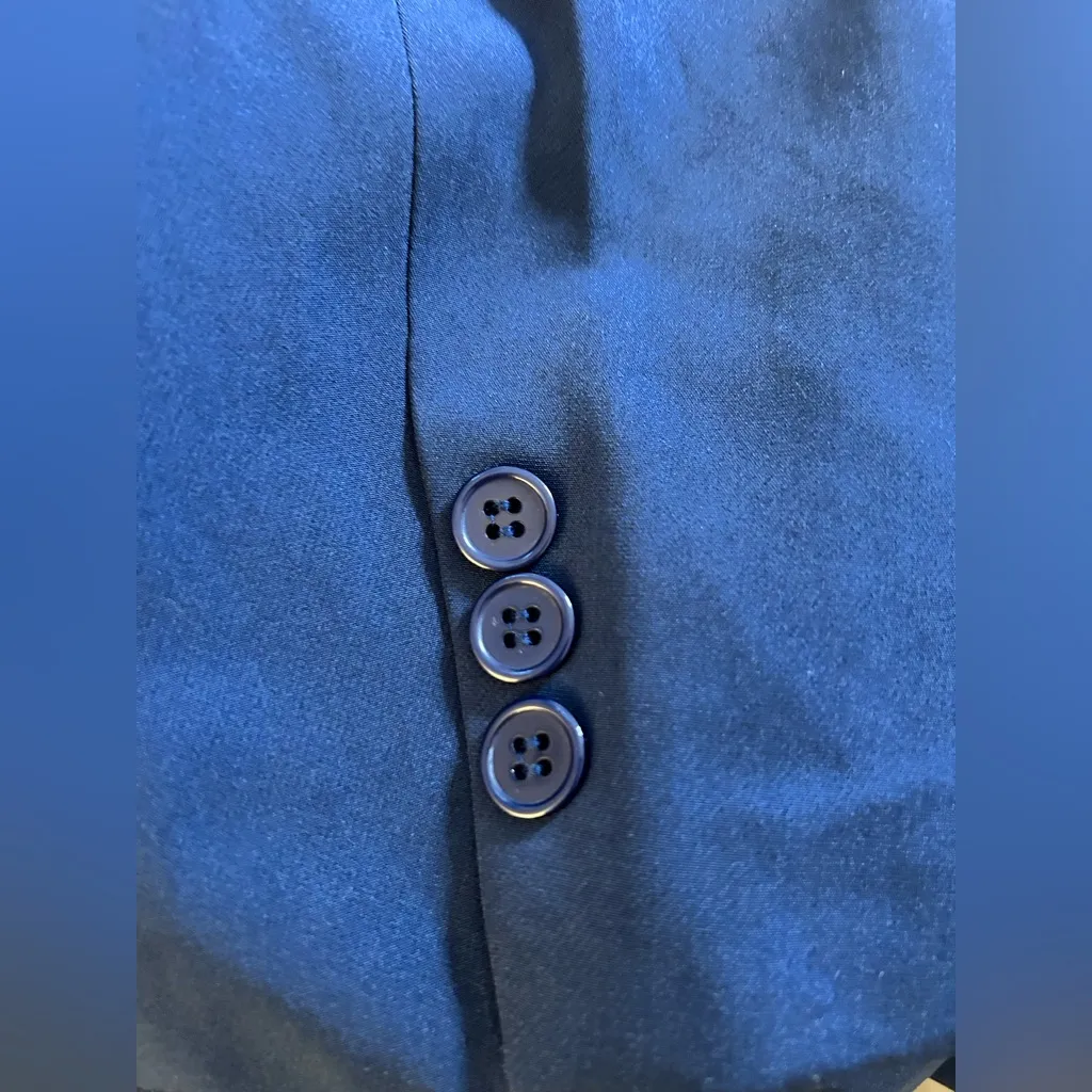 NEW Navy Blue One Button Lined Blazer 2X - Image 3