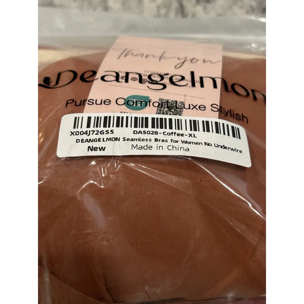 DEANGELMON Women's Seamless Bras No Underwire Comfort Bralettes Push Up Bras XL Brown - Image 9