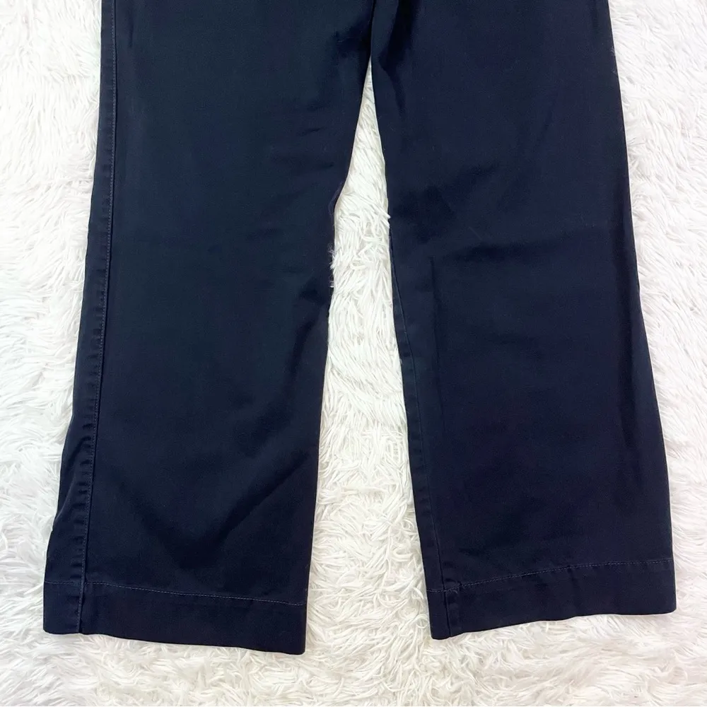 J. CREW Women’s City Fit Classic Twill Chino Navy Blue Nautical Wide Leg Pants 8 - Image 7