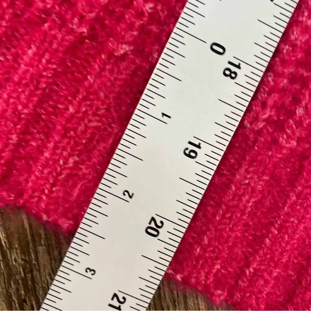 New York & Company Sweater Women Size XL Pink Cable Knit Crew Neck Ribbed Trim - Image 6