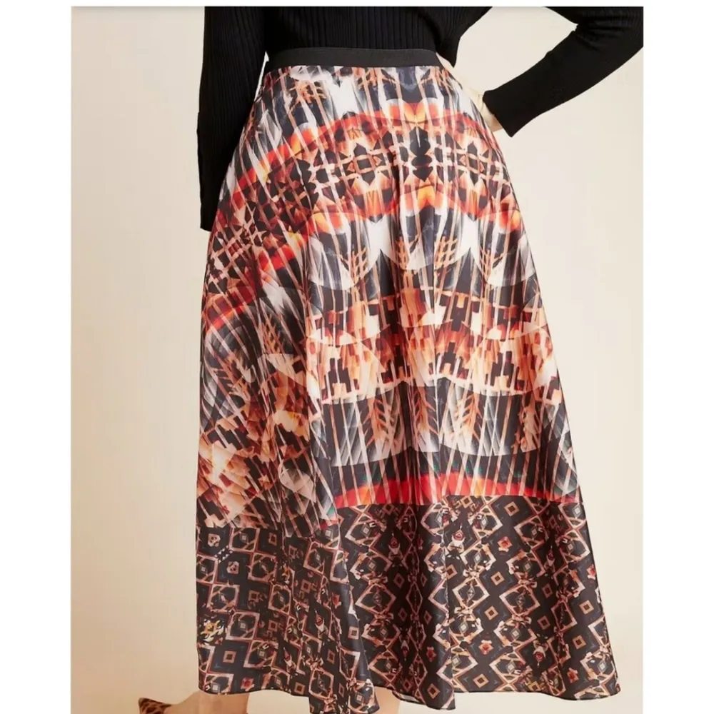 Bhanuni By JyotiMulti Color Poly Taffeta Printed Maxi Skirt - Image 4